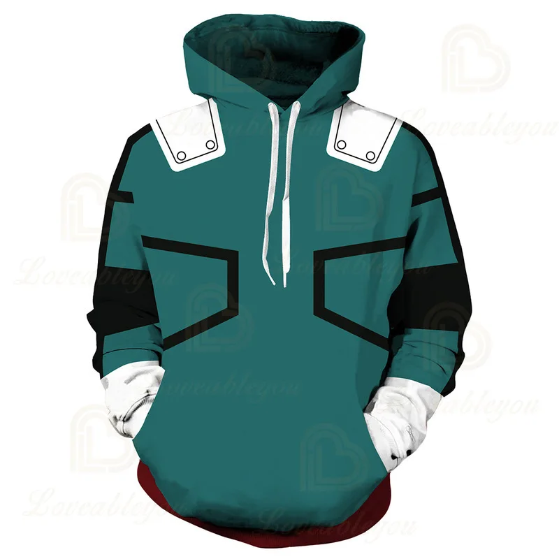 Anime Hero Academia Todoroki Shoto Hoodie Cosplay Costume Midoriya Izuku Sweatshirts All Might Jacket School Uniforms Top