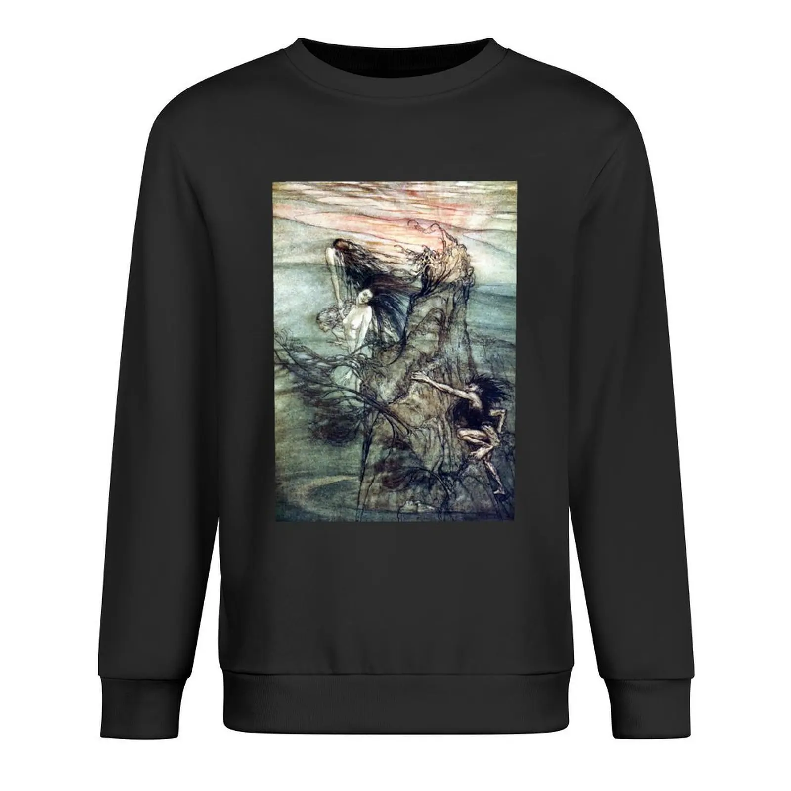 The Rhine Maidens tease Alberich - Arthur Rackham for The Ring of the Nibelung Pullover korean autumn clothes new sweatshirts