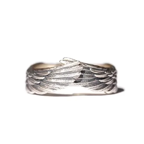 Angel Wings Hug Ring For Women Retro Punk  Adjustable Ring Lucky Amulet Finger Accessories Gifts