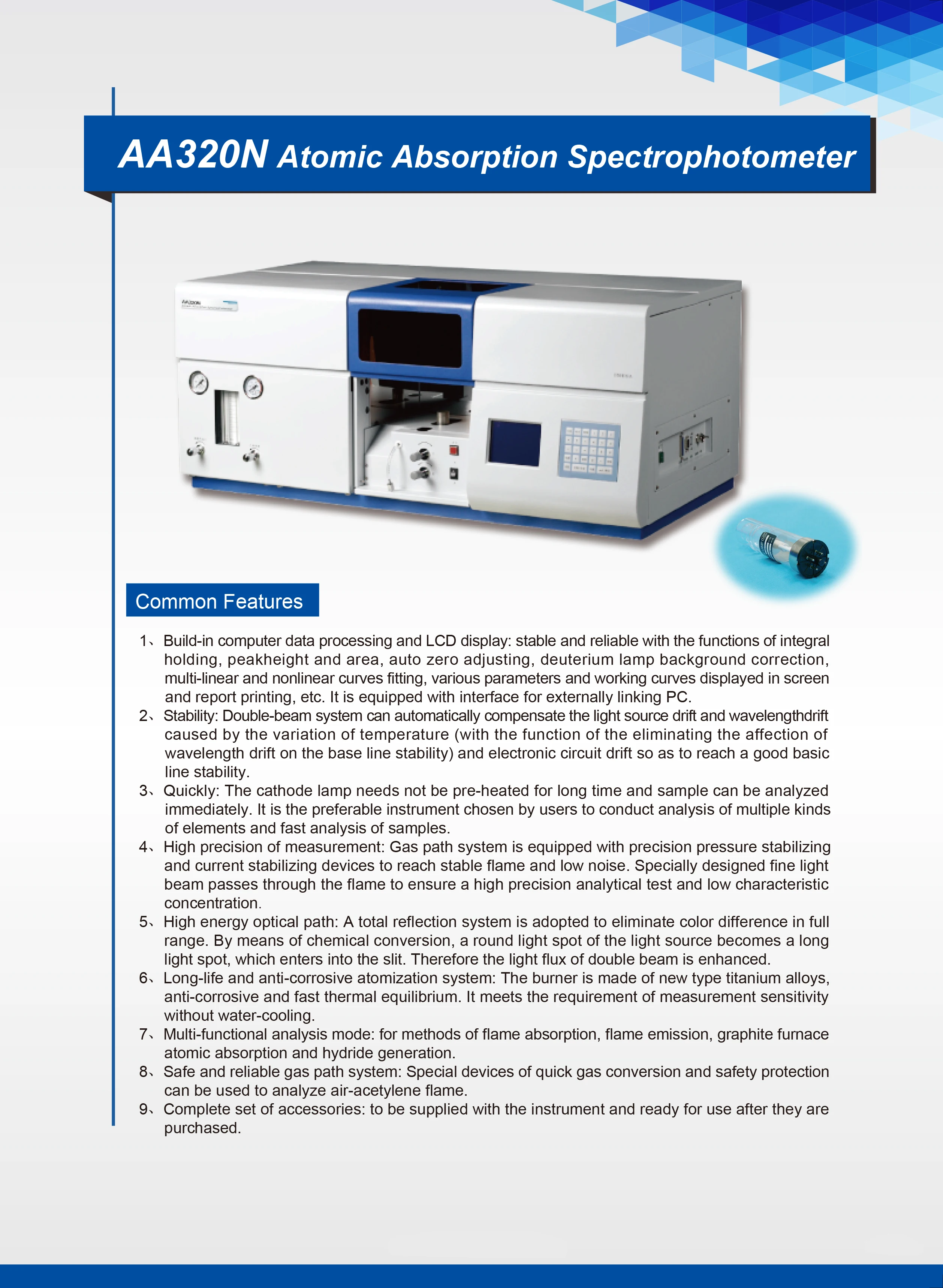 Atomic Absorption Spectrophotometer AAS ICP Spectrometer Lab Machine For Metal Chemical Precision Analysis
