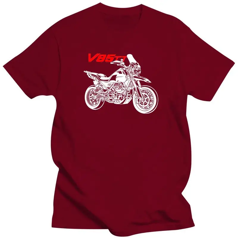 2022 Fashion T-Shirt Moto Cotton Guzzi V85Tt V 85 Tt Motorcycle Tees