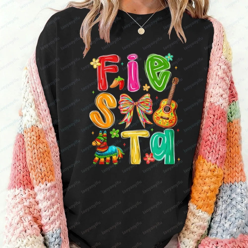 Hip Hop Let’s Fiesta Shirt Cinco De Mayo Party Tshirt Mexican Fiesta Graphic Tee Latina Party Apparel Hispanic Fastival Outfit