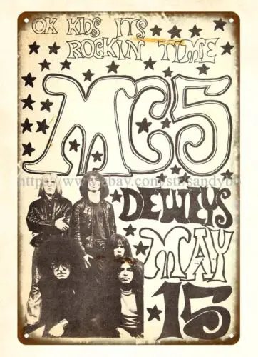 1971 MC5 Deweys Madison, Wisconsin Concert Poster metal tin sign