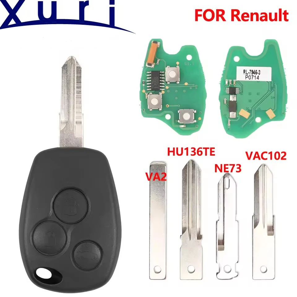 

2BTN Remote Key For Renault Duster Modus Clio 3 Twingo DACIA Logan Sandero Kangoo 433MHz PCF7946AT Chip bySilKY Store (4.9 | 3,0