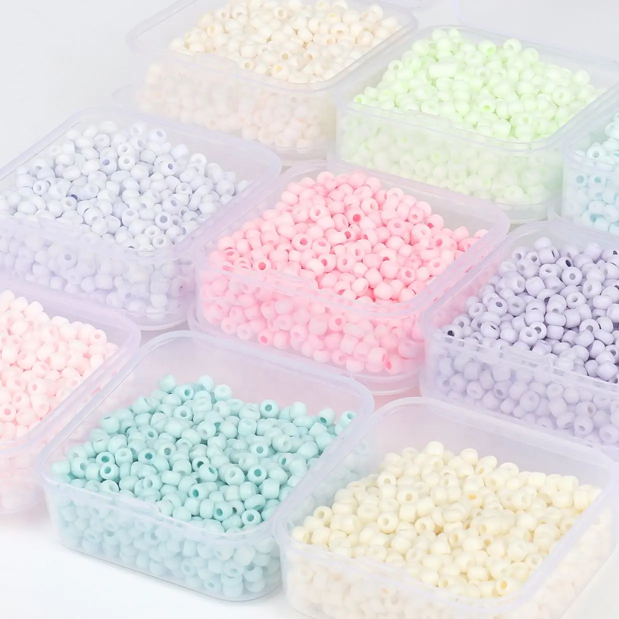 500Pcs/Box 3mm Matte Macaroon Color Charm Glass Seed Bead Round Spacer Bead For Jewelry Making DIY Bracelet Necklace Accessories