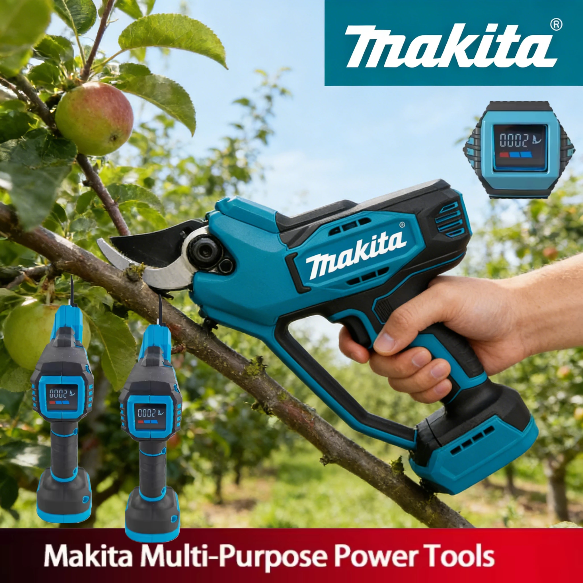 

Makita Brushless Pruning Shears Cordless Electric Branch Pruner Scissors High-power Cutter Power Tool for Milwaukee/DEWALT