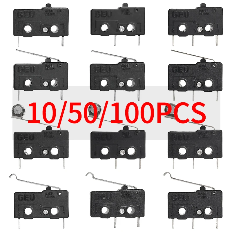 

10/50/100PCS Tact Switch on off Micro Limit Switch with SPDT Snap Action - Safe, Eco-Friendly for Home Appliance On/Off Control