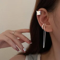 1 Pc Ear Cuff Earrings Tassel Long Chain Piercing Cuff Clip Earring For Women Girls 2023 Trendy Jewelry eh485