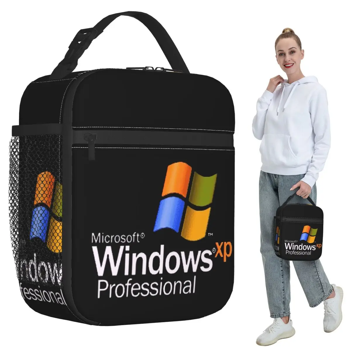 

Windows XP Insulated Lunch Bag for Kids School Cooler Thermal Food Box Tote Portable Lunch Boxes Container