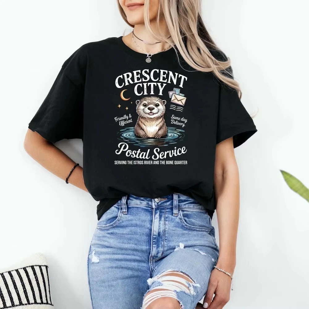 

Women Crescent City Postal Service Sarah J Maas Comfort Shirt Unisex Top Vintage Dark Academia Bookish Literary Shirt Streetwear
