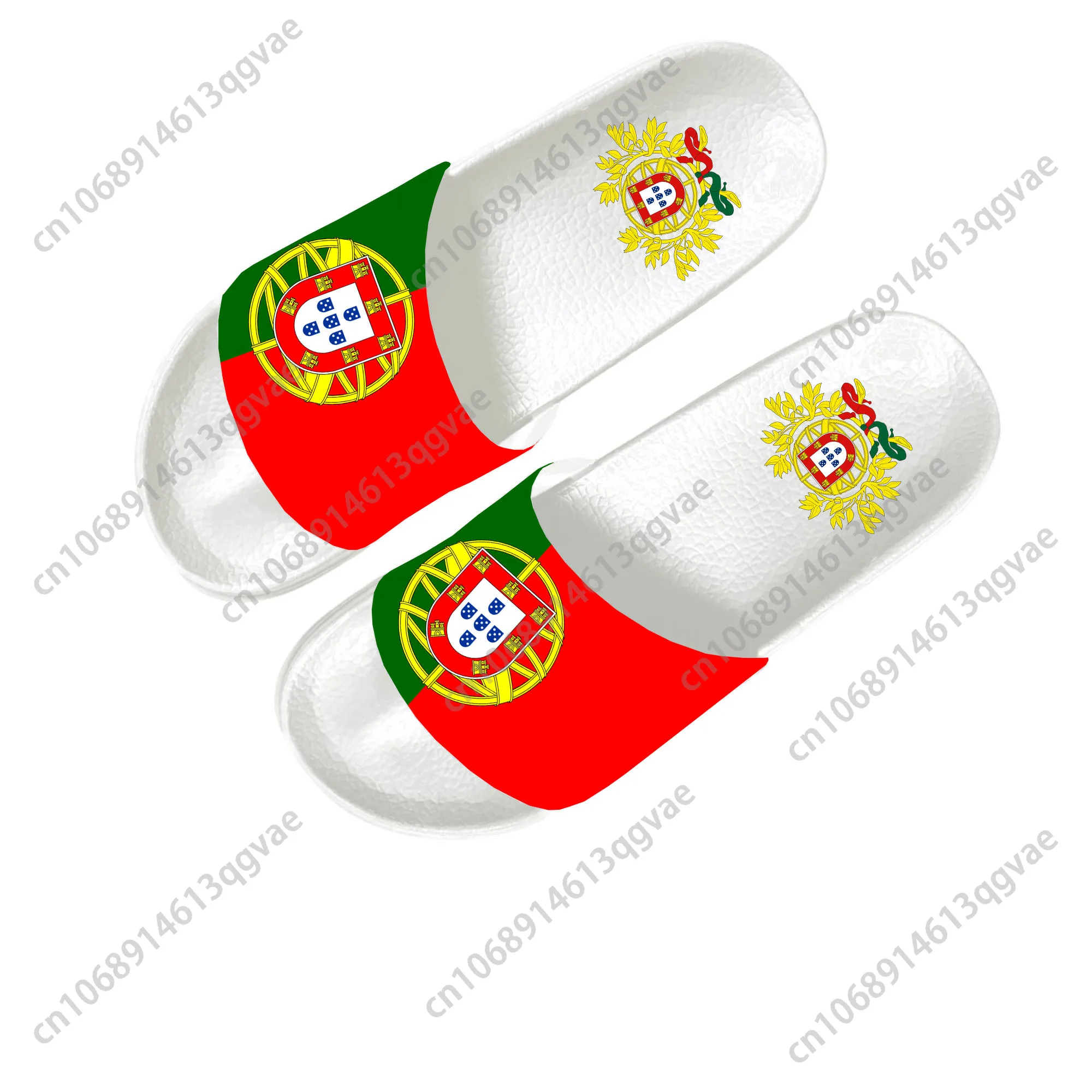 Portugal Flag Slippers Home Customized Water Shoes Men Women Teenagers Children Bathroom Pool Sandals That Can Be Worn Outside