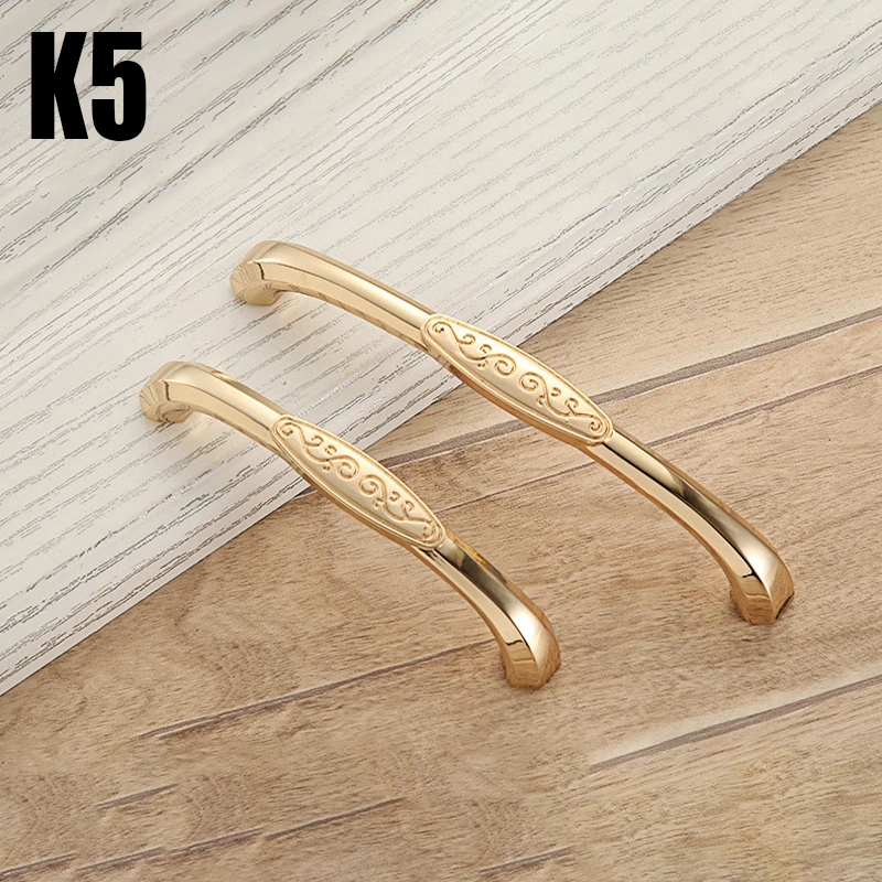 1PCS 64-128mm Horgány Keverés Arany szekrény kezelni Európai stílusú Gardrób Port nyelű Rajzoló knobs Iratszekrény pulls Bútor nyelű