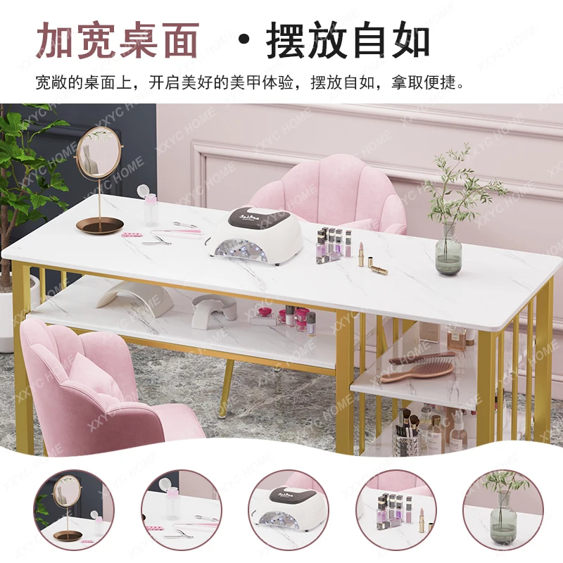 HHIns Style Internet Celebrity Nail Salon E****mical Nail Art Table Chair Set