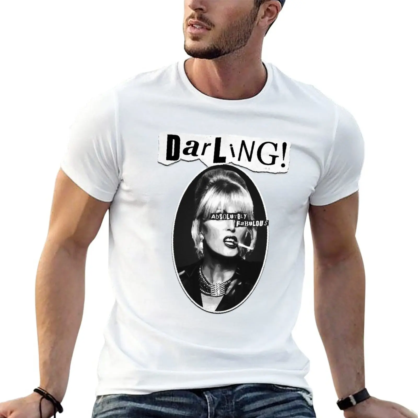 New Ab Fab Darling! Patsy Absolutely Fabulous Vintage Sex Pistols T-Shirt summer clothes boys white t shirts men clothes