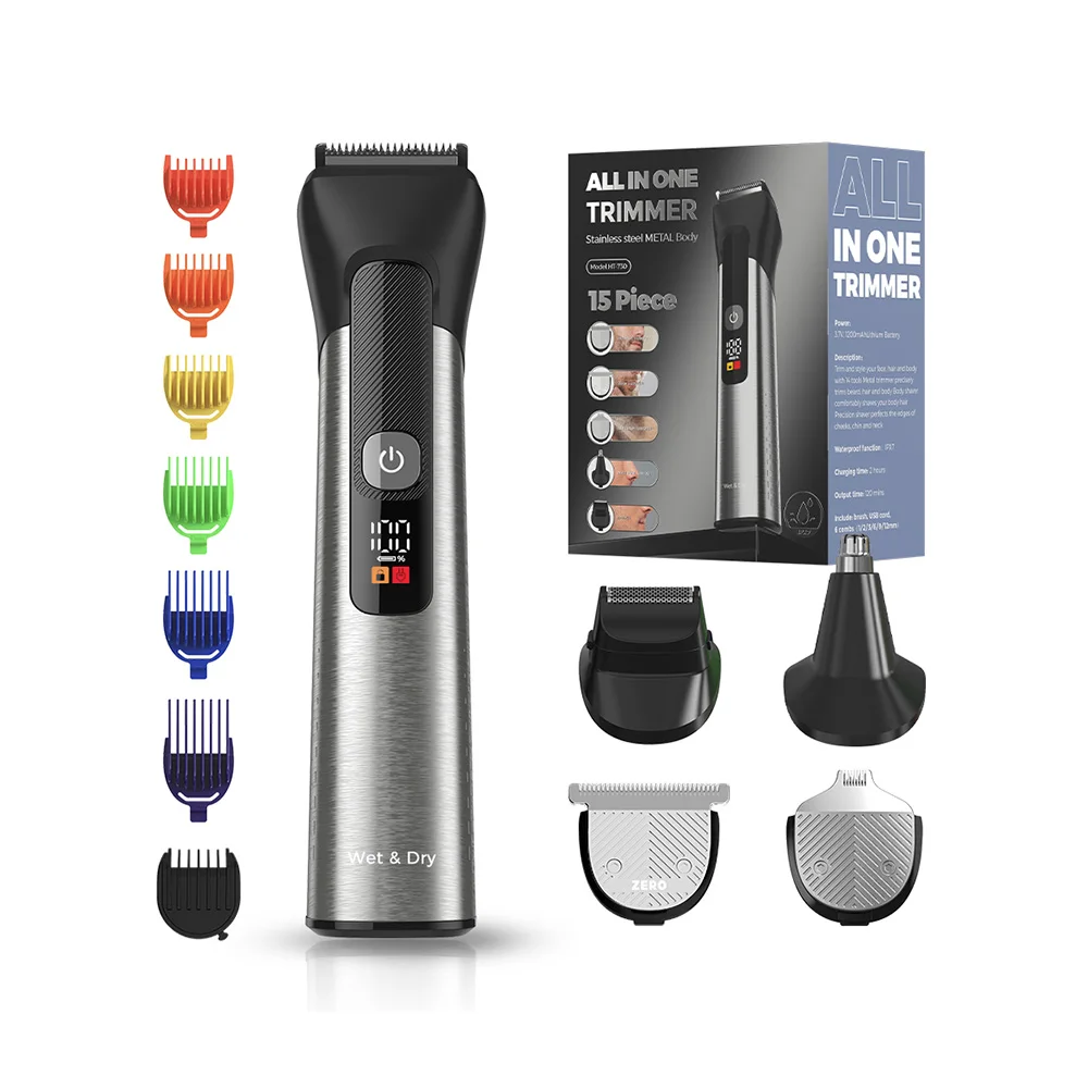 Face Beard Trimmer for Men,IPX7 Hair Clippers Nose Hair Groomer Mens Face Trimmer Cordless Precision Trimmer