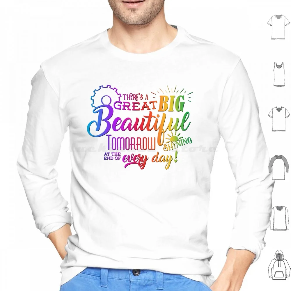 Great Big Beautiful Tomorrow-Rainbow Edition , Carousel Of Progess Design Hoodie cotton Long Sleeve Carousel Of Progress