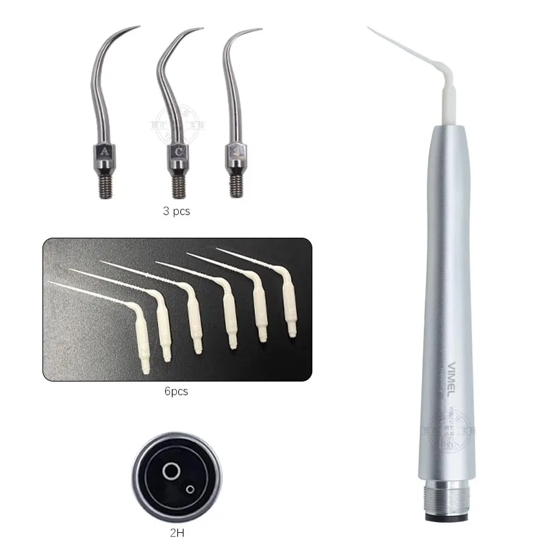 

Den tal Equipment Sonic Activator Air Scaler Handpiece With 6pc Endo File 3pc Scaling Tips