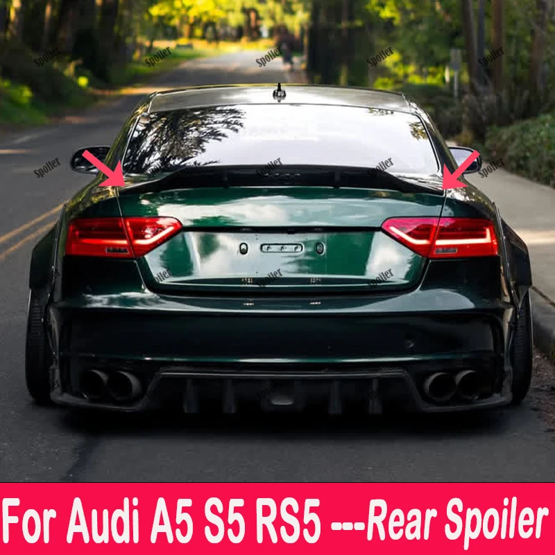

FOR Audi A5 B8 B8.5 8TA 8T3 2-4 door Sportback R1 100% high-quality modified carbon fiber material rear spoiler 2009-2016