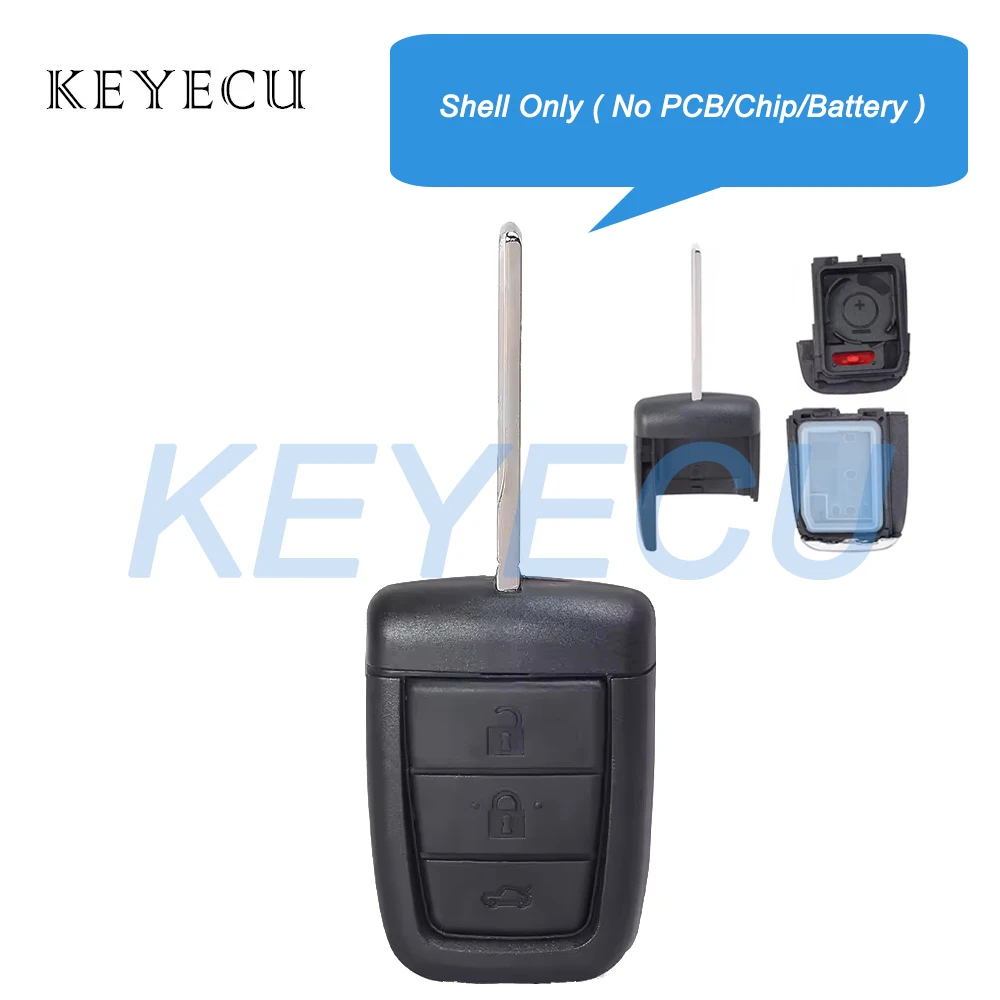 

Запасной пульт дистанционного управления Keyecu, чехол-накладка для автомобильного ключа, с 3 + 1 кнопками, для Chevrolet Holden, командор, Aveo