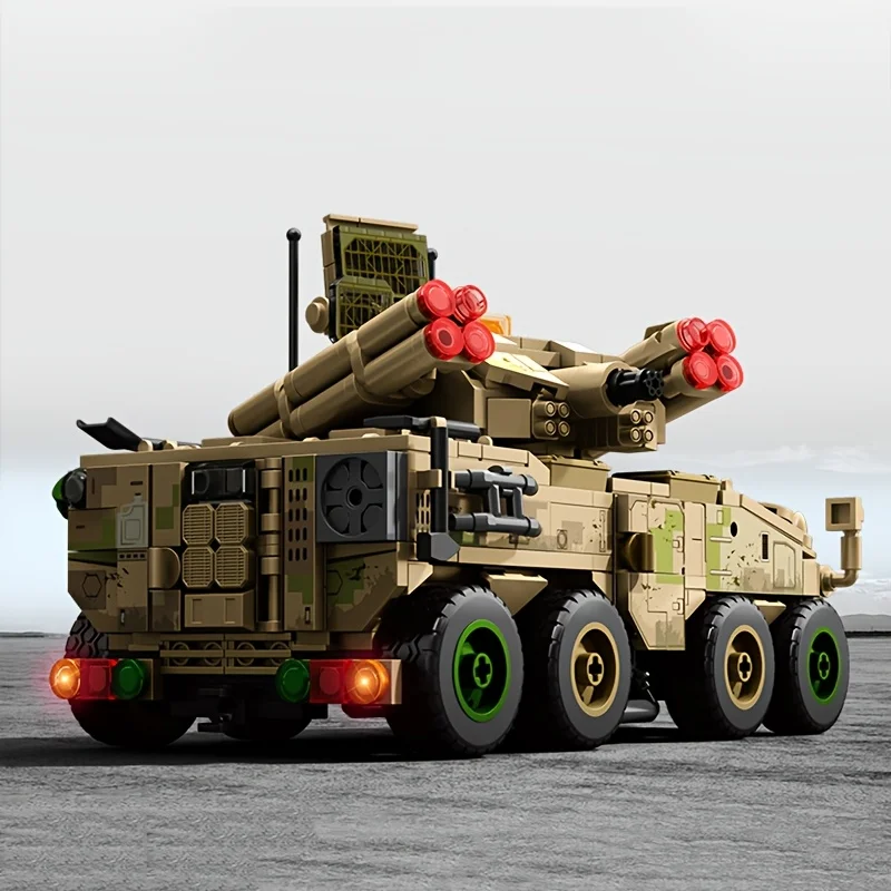 765 قطعة مكعبات بناء مركبات المدفعية المضادة للطائرات ، سلسلة عسكرية سيارة تجميع نموذج الطوب ، ألعاب الأطفال
