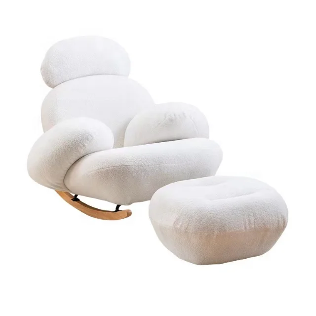 

Wholesale Fabric Velvet Pink Modern Simple Rocking Chair Sofa Chair Wholesale Rocking Chair