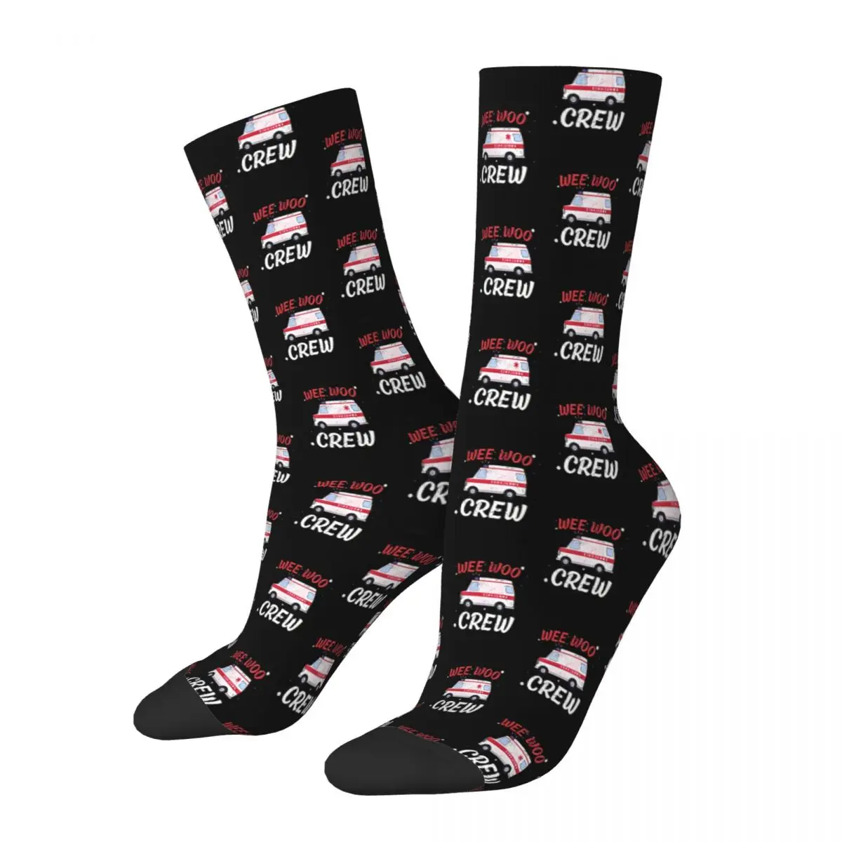 

Wee Woo Crew Ambulance Ambulances Meme Socks Male Mens Women Summer Stockings Printed