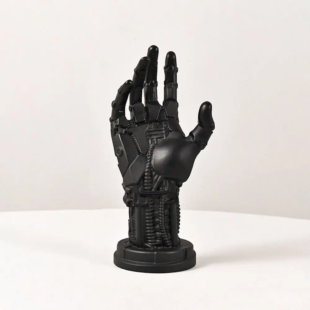 Mechanical Hand Gamepad Holder Resin Futuristic Style Robot Hand Sculpture Funny Figurines Robotic Arm Decoration Desktop Holder