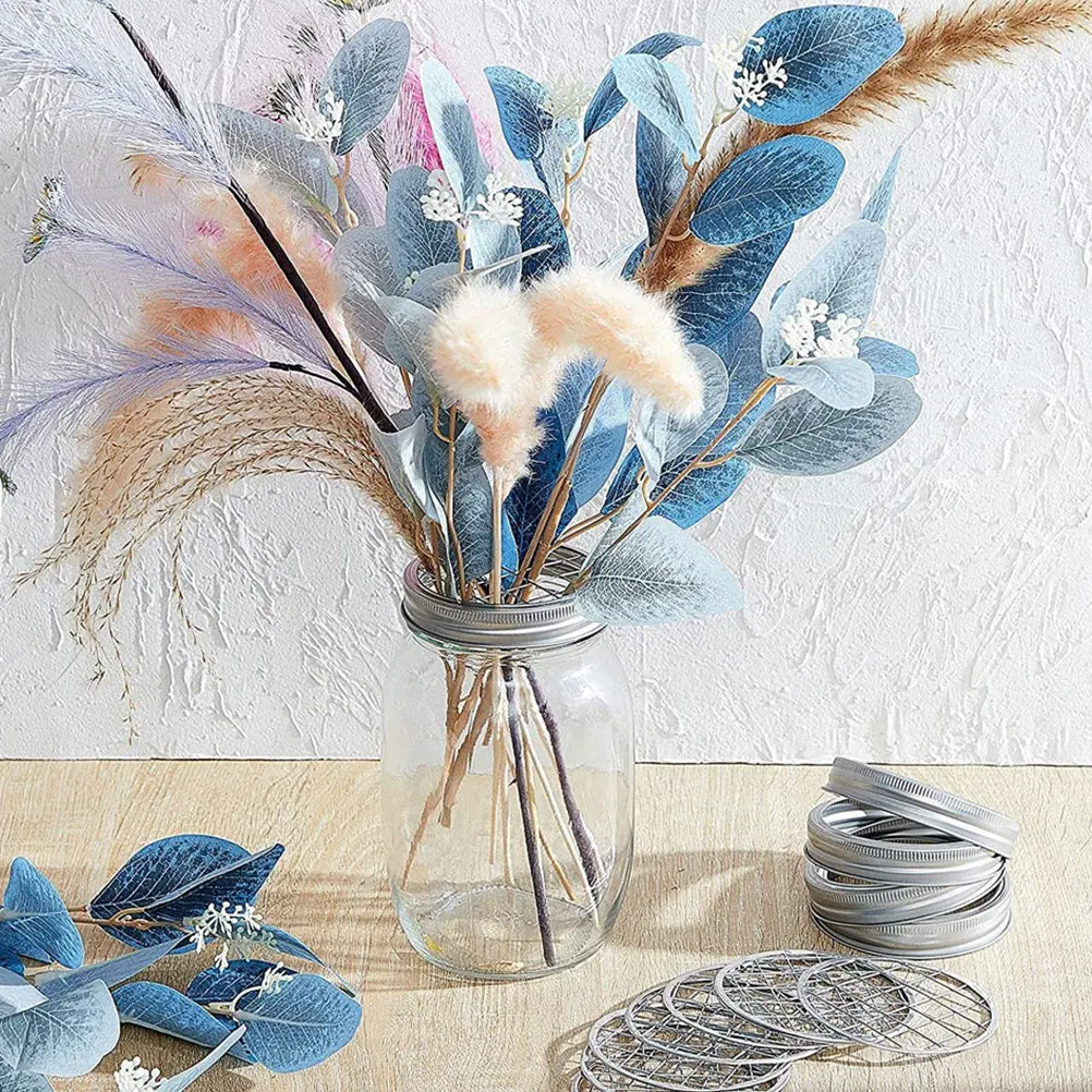 

10 шт. сеток-держателей из нержавеющей стали для цветов в банки Мейсона, для флористических композиций, свадеб, вечеринок, домашнего декора, многоразовые