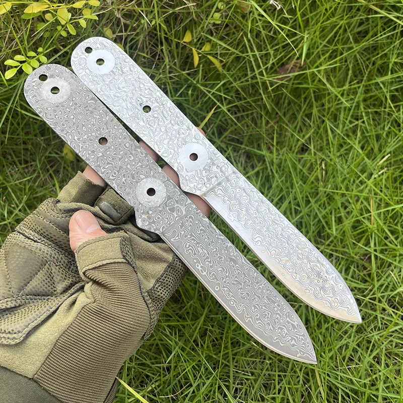 VG10 дамасская сталь нож с фиксированным лезвием эмбрион полуфабрикат открытый тактический походный нож бытовой DIY нож пустой