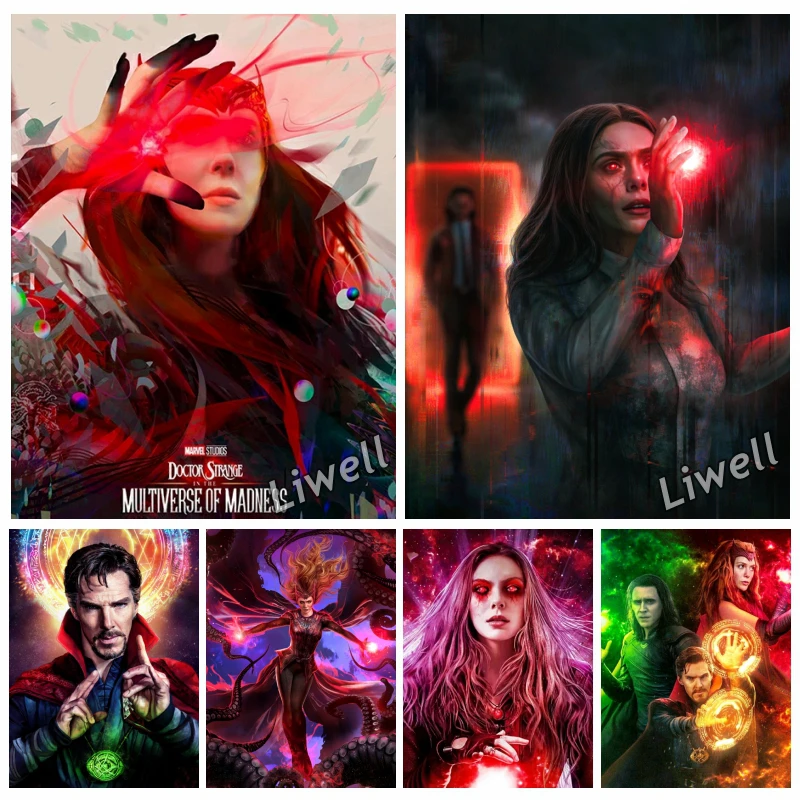 Wanda Maximoff  Scarlet Witch Diamond Painting Crystal Art New Movie Doctor Strange in the Multiverse of Madness Home Decor