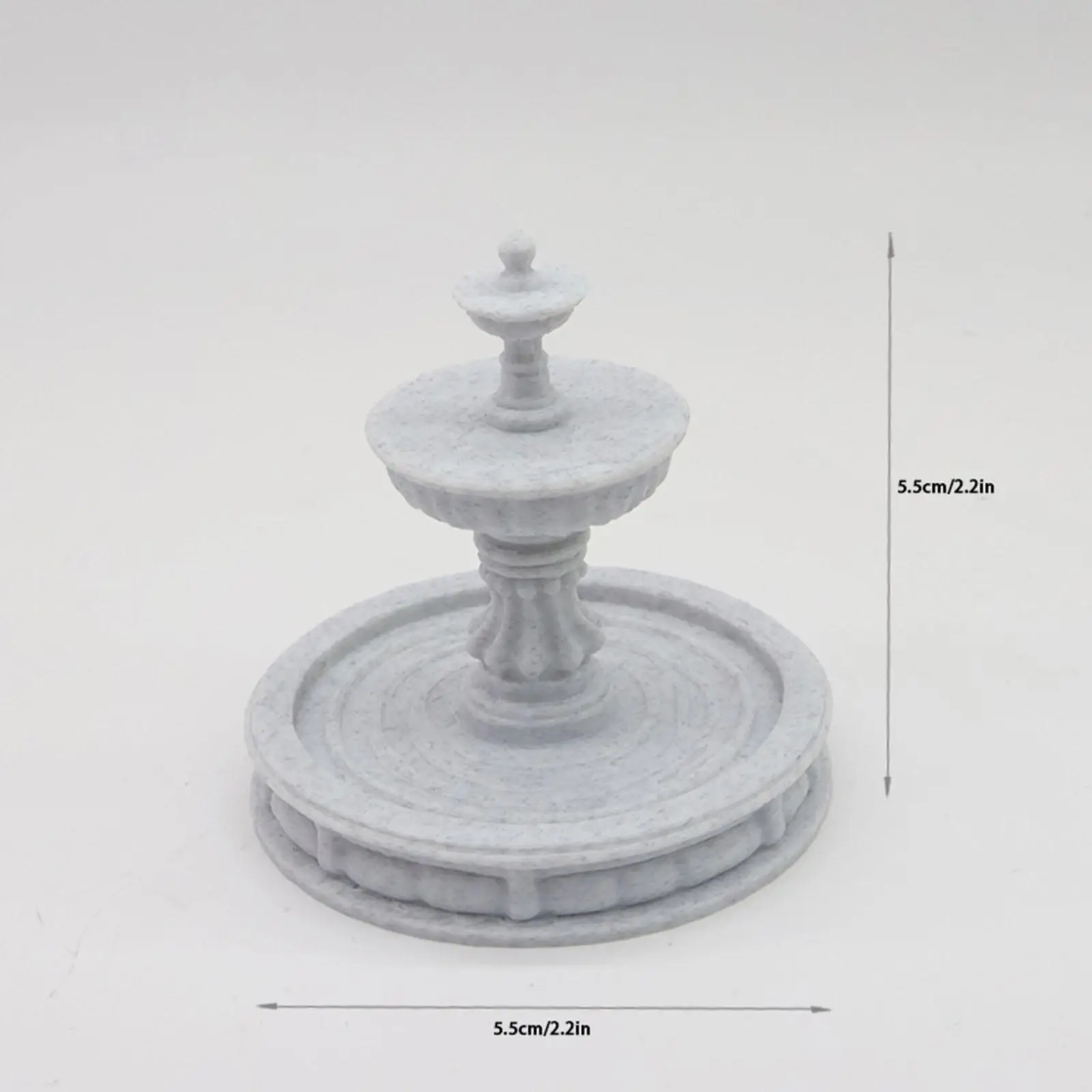 Miniature Decorative Fountain Model Miniature Props Toy Accessory Indoors Outdoors Terrarium Figurine Landscape Adornment 5.5cm
