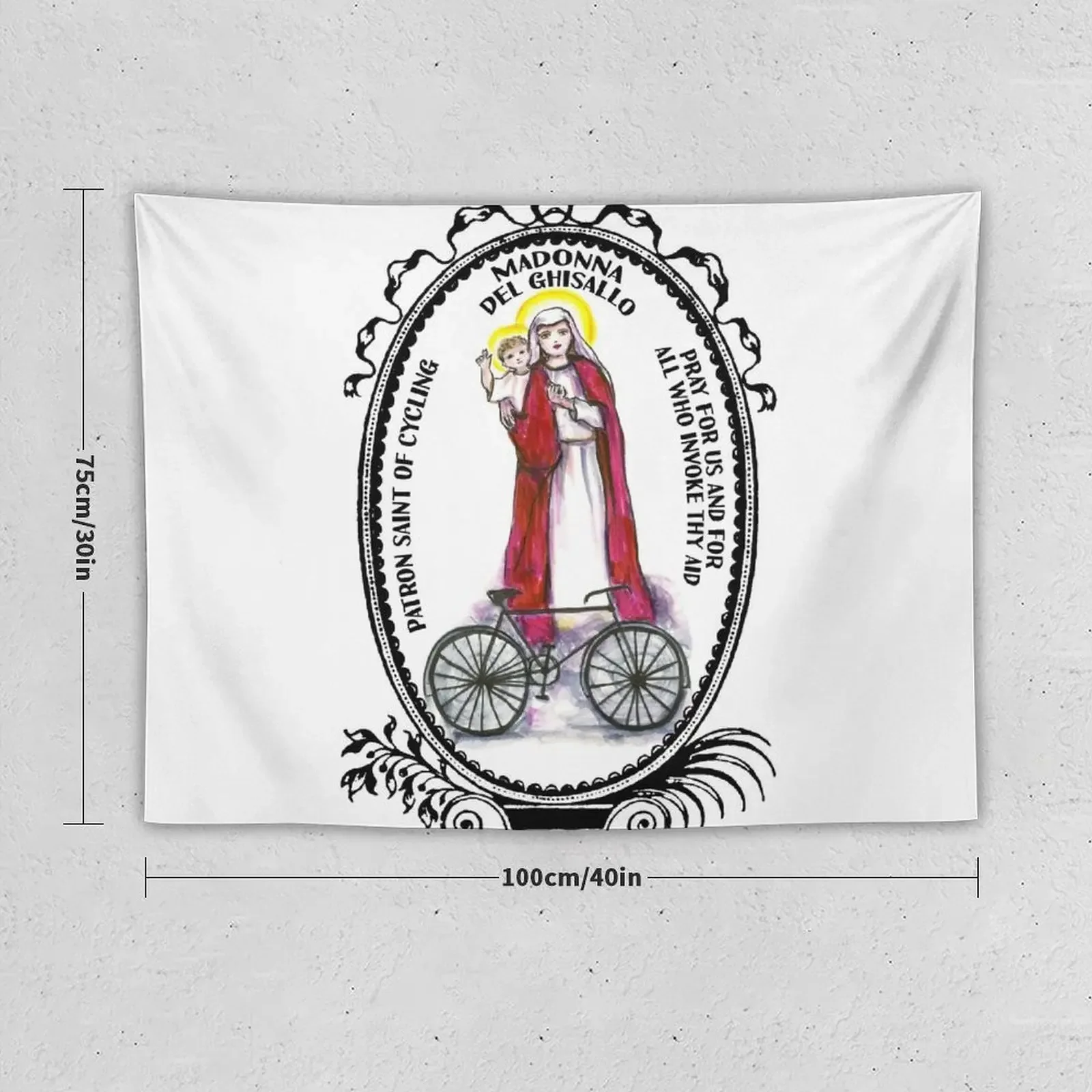 Madonna del Ghisallo Patron Saint of Cycling Tapestry Room Decorations Aesthetic Decoration For Home Tapestry