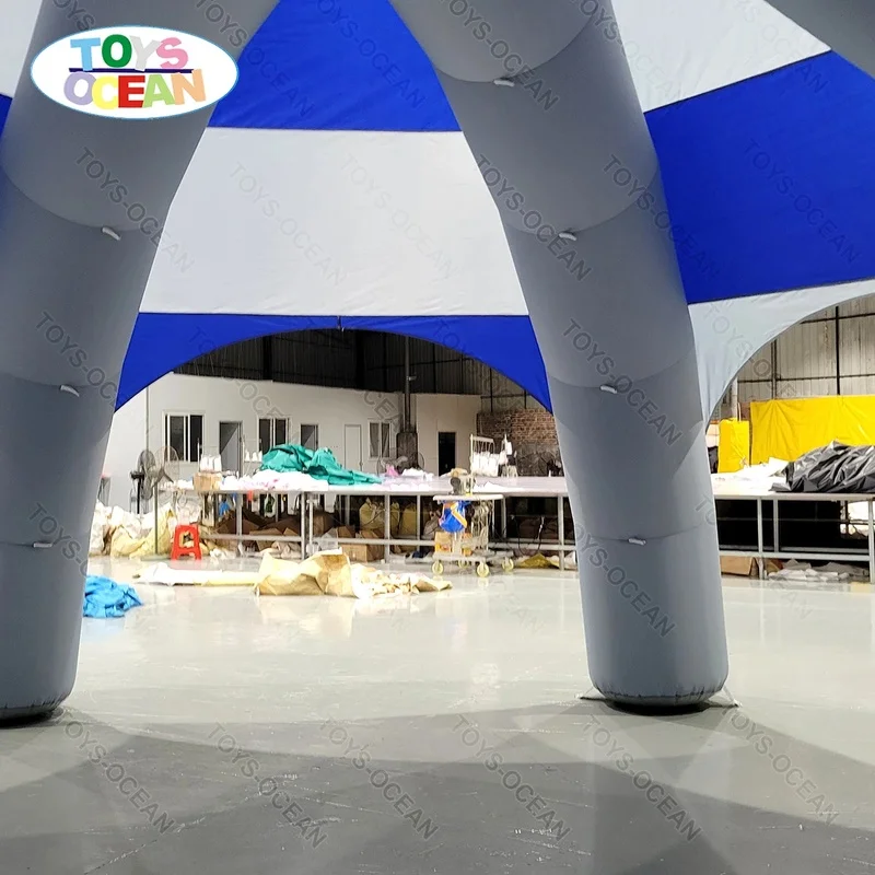 Custom TOYS-OCEAN 6-Legs Inflatable Canopy Tent Dome Gazebo Spider Tent Thermal Transfer Printing Built-In Fan for Advertising