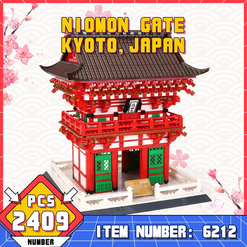 WG6212 National Treasure Architecture Kyoto Kiyomizu Templo Street View Model Building Blocks Adult Technical Brick Toy Boy Gift