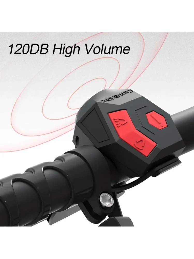 AliExpress USB Rechargeable Bike Horn 120dB Loud - Electric Bicycle Bell Alarm, Waterproof Cycling Handlebar Horn for Scooter, Motorcycle S
