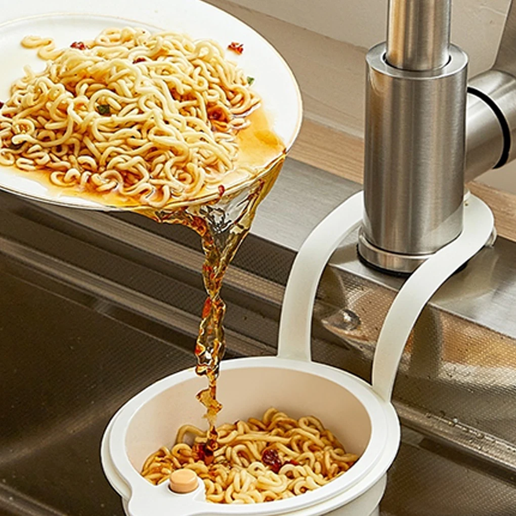 

Регулируемая подвесная сливная корзина для раковины для домашней кухонной раковины, сепаратор остатков пищевых продуктов, корзина для фильтра и сливная корзина для мытья фруктов