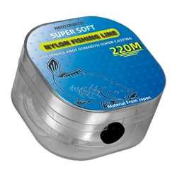 REDTOMATO 220M Japan High Quality Nylon Fishing Line Super Strong Monofilament Fluorocarbon Coated Sinking Invisible Line