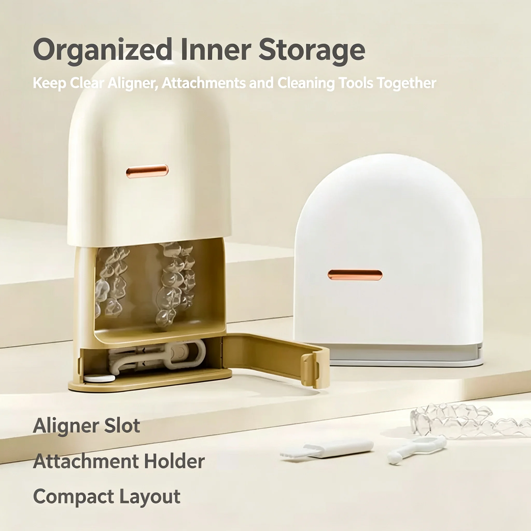 Orthodontic Retainer Storage Box Simple Arc Shape For Adult And Student Prevent Odor And Loss