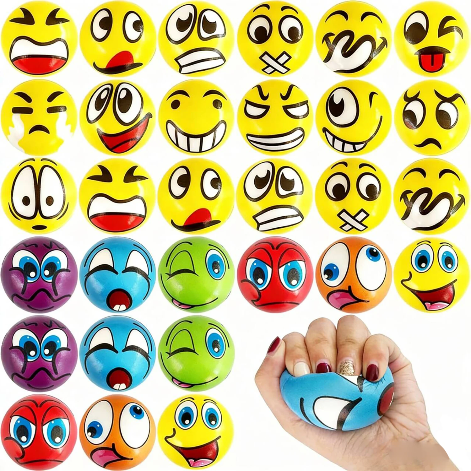 

Creative and fun squeeze expression ball toy, PU sponge venting ball