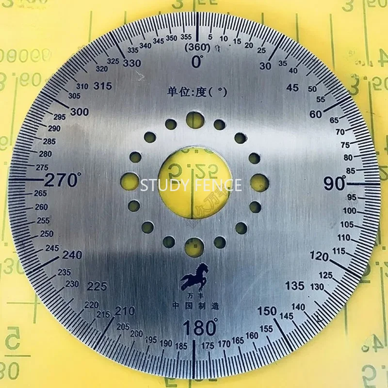 

1pc 360 Degree Stainless Steel Dial Circular Dial Clockwise Angle Dial Household Hardware Accessories Household Measuring Tools
