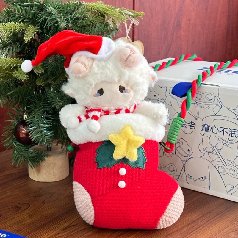 Puff Sheep Christmas Sling Bag, Plush Doll Crossbody Backpack, Cute Animal Shoulder Bag, Christmas Halloween Gift For Girlfriend