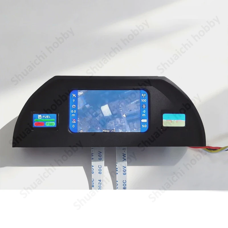 1PCS Integrated Display RC Flight Instruments​ Map/Attitude/Heading Indicator Upgrades Accessories for Fixedwing Aircraft Model