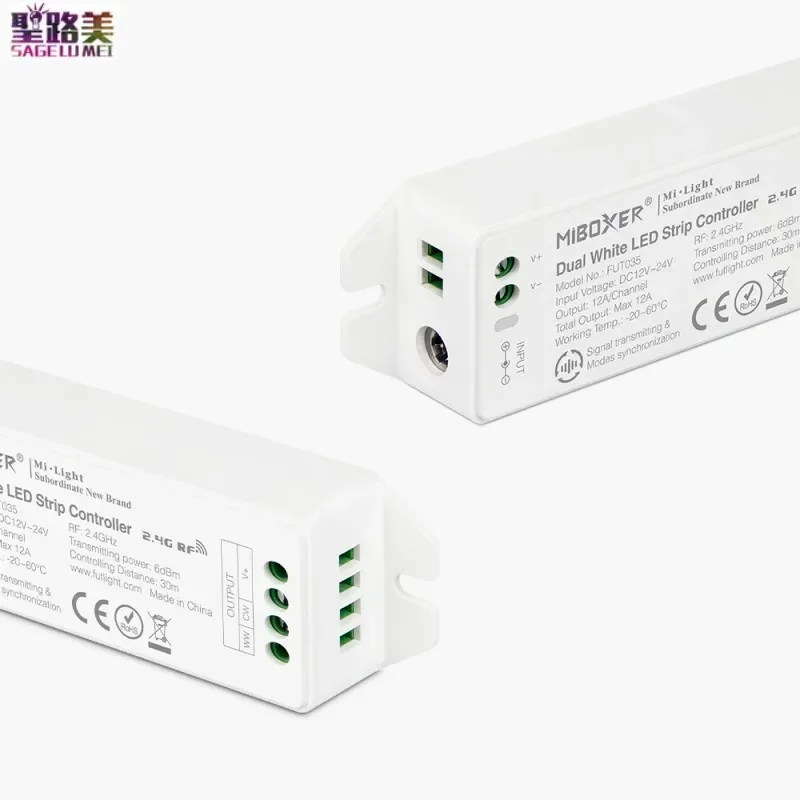 Imagem -06 - Temperatura Miboxer-color Dual White Led Controller Atualizado Strip Lights 4-zona rf Cct Max12a 2.4ghz Dc12v24v Fut035m