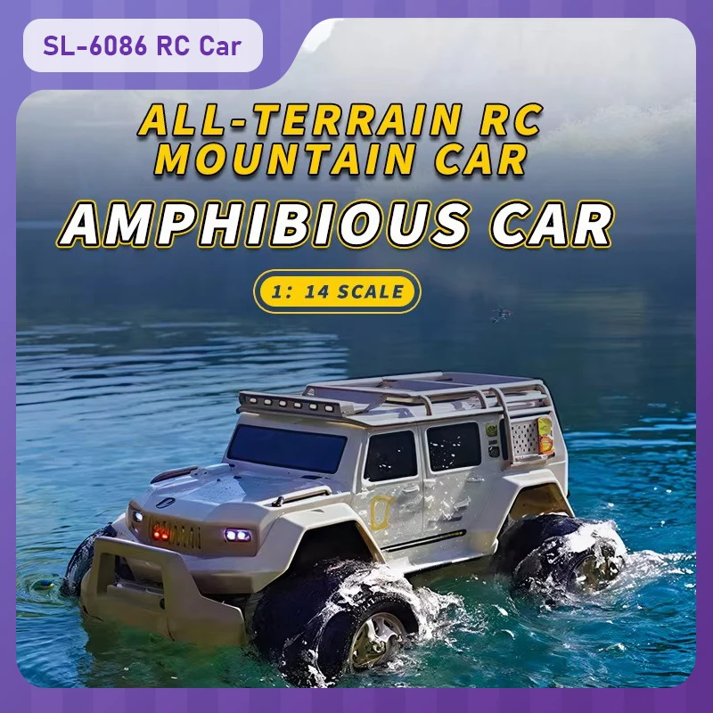 

NEW SL-6086 RC Car 1/14 4WD Amphibious Waterproof Electric RC Climbing Car 2.4G RC Buggy Model with LED Light 360° Swivel Gift