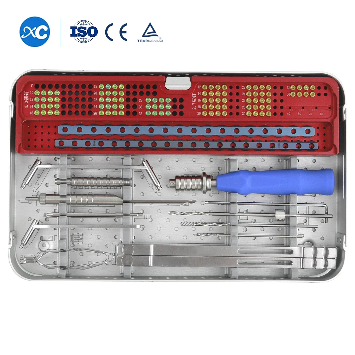 2.4mm 3.2mm 4.0mm ALPS Animal Surgical Locking Plate System Titanium Pet Medical Instrument Set For Veterinary Orthopedic//