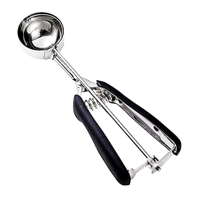 HOT SALE Cookie Scoop, Cookie Dough Scoop, Spring-Loaded Ice Cream Scoop, Stainless Steel Scoop, Comfortable Grip