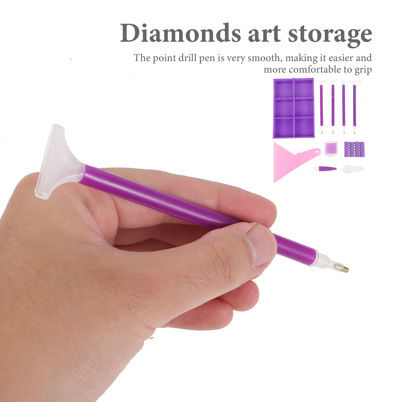 

Tool Kit Multifunctional Dotting Pen Set for Diamond Drawing Art Storage Organizer Rhinestone Bead Box DIY