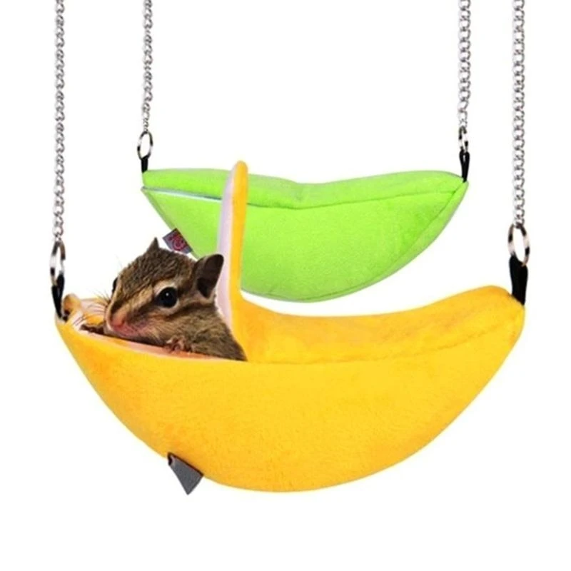 Small Animal Hammock Hamster Warm Cozy Bed Banana Nest for Sugar Glider Ferret view 2