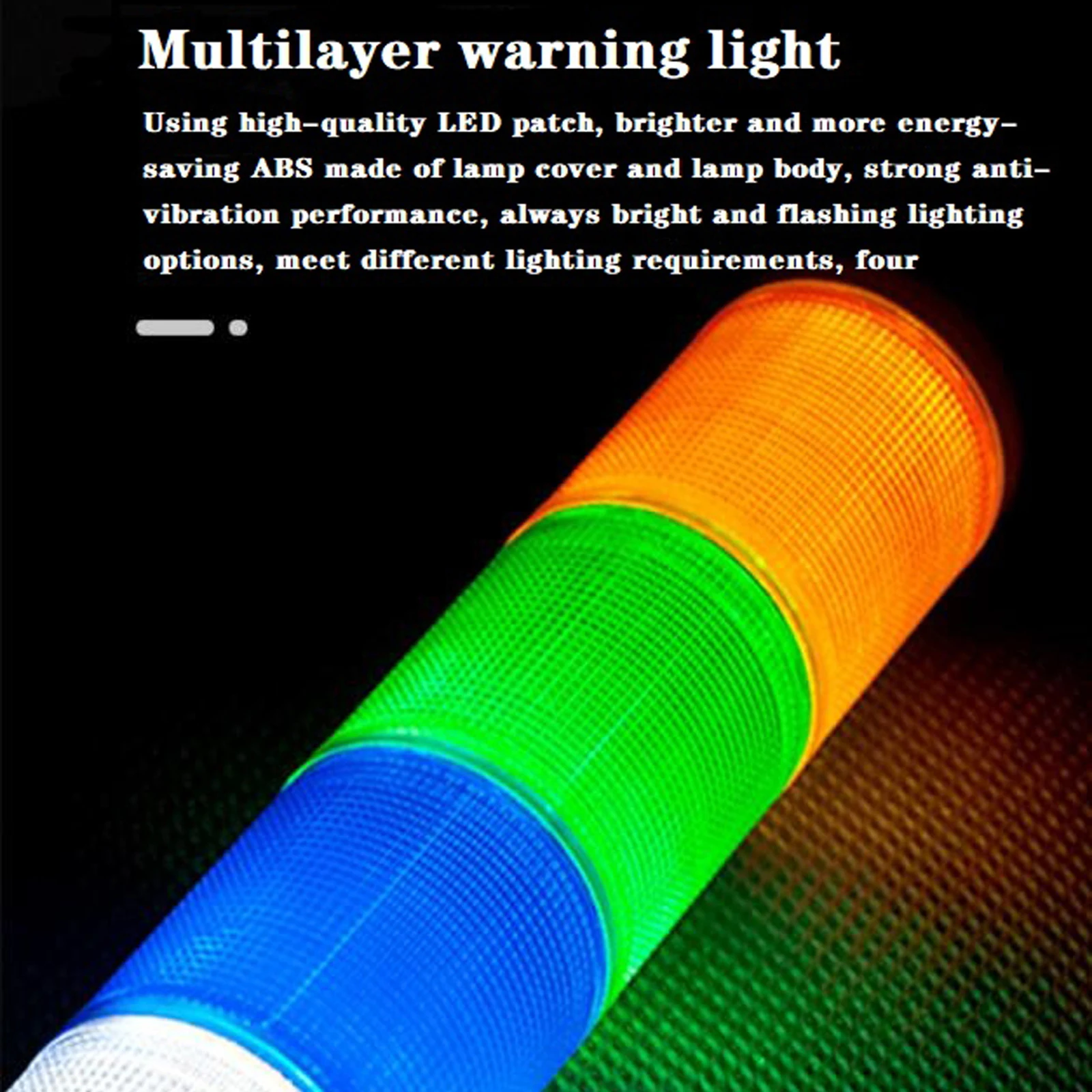 Three-color 3 Layers Machine Indicating Alarm Tower Stack Warning  Light with Sound For Machines, Lathes LTA-205J-3