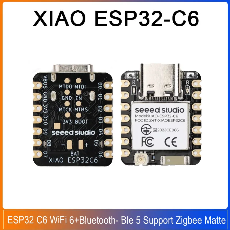 1/5pcs XIAO ESP32-C6 Seeed Studio XIAO ESP32C6 2.4 GHz WiFi-6 BLE5 MINI Module Support Zigbee Matter Board Wi-Fi Wireless Module